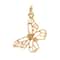 12 Pack: Charmalong™ Gold Butterfly Charm by Bead Landing™